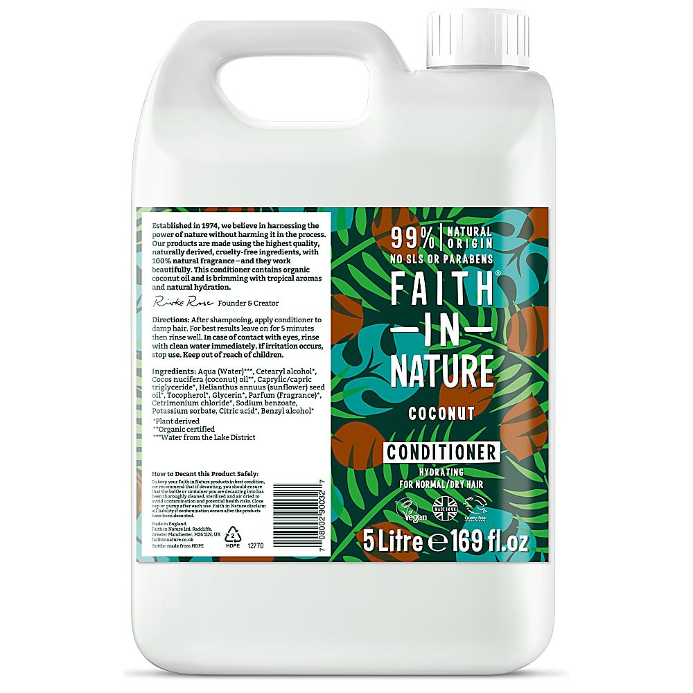 Faith In Nature Conditioner Kokosnoot Navulverpakking 5 lt