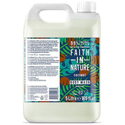 Faith In Nature Bodywash Kokosnoot Navulverpakking 5 lt