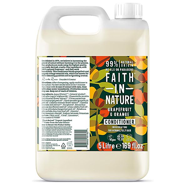 Faith in Nature Body Wash Grapefruit & Orange Navulverpakking 5 lt