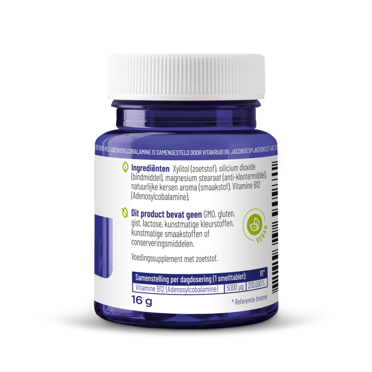 Vitakruid B12 5000 mcg adenosylcobalamine 60 tabletten