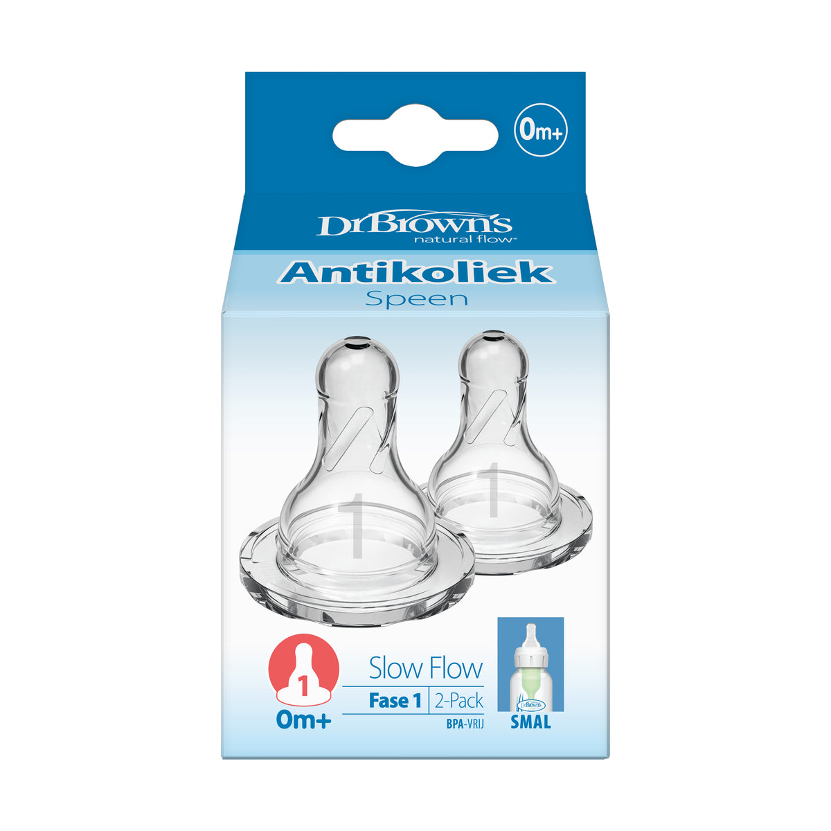 DR Brown's Speen standaard hals fles fase 1 2 stuks