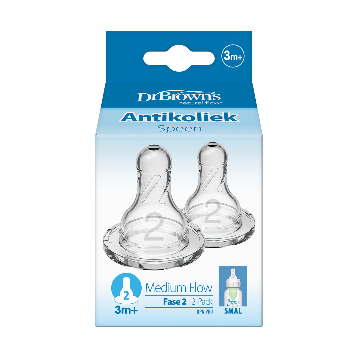 DR Brown's Speen standaard hals fles fase 2 2 stuks