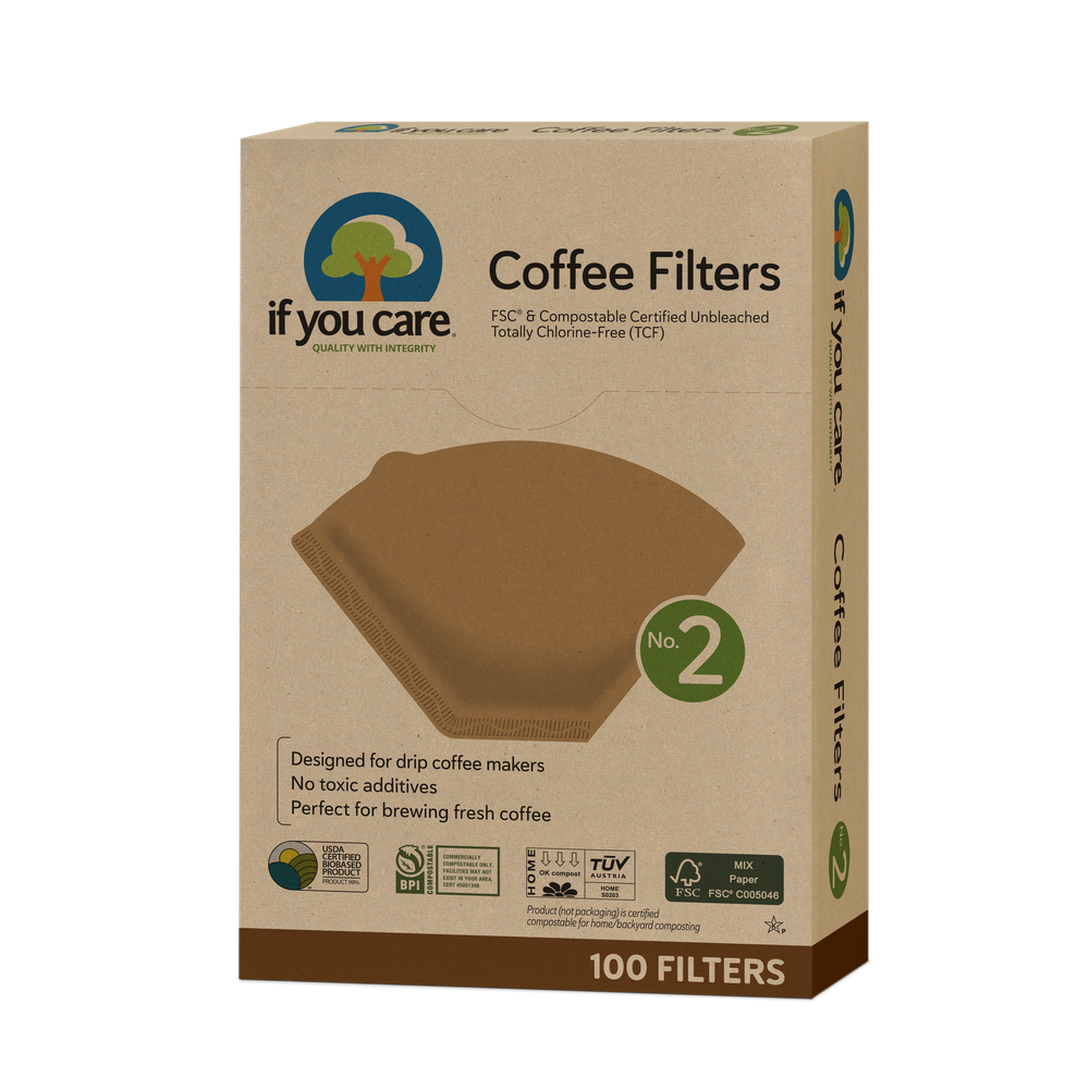 If You Care FSC Certified Unbleached Coffee Filters No.2 100 st