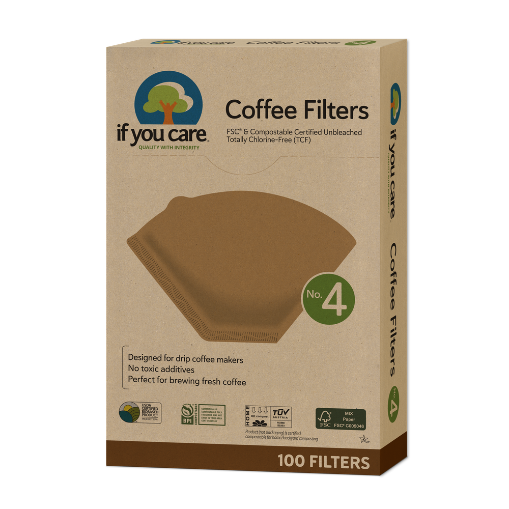If You Care FSC Certified Unbleached Coffee Filters No.4 100 st