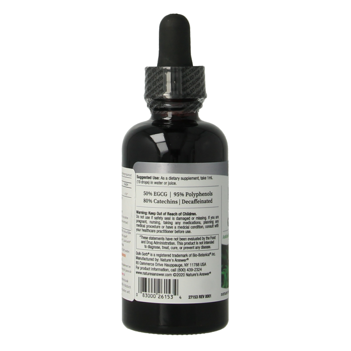 Natures Answer Groene thee extract met 50% EGCG 60 ml