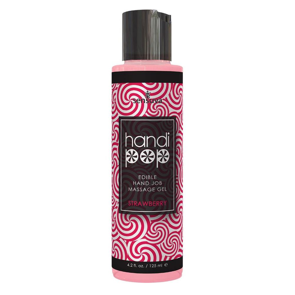 Sensuva Handipop Edible Massage Gel Strawberry 125 ml