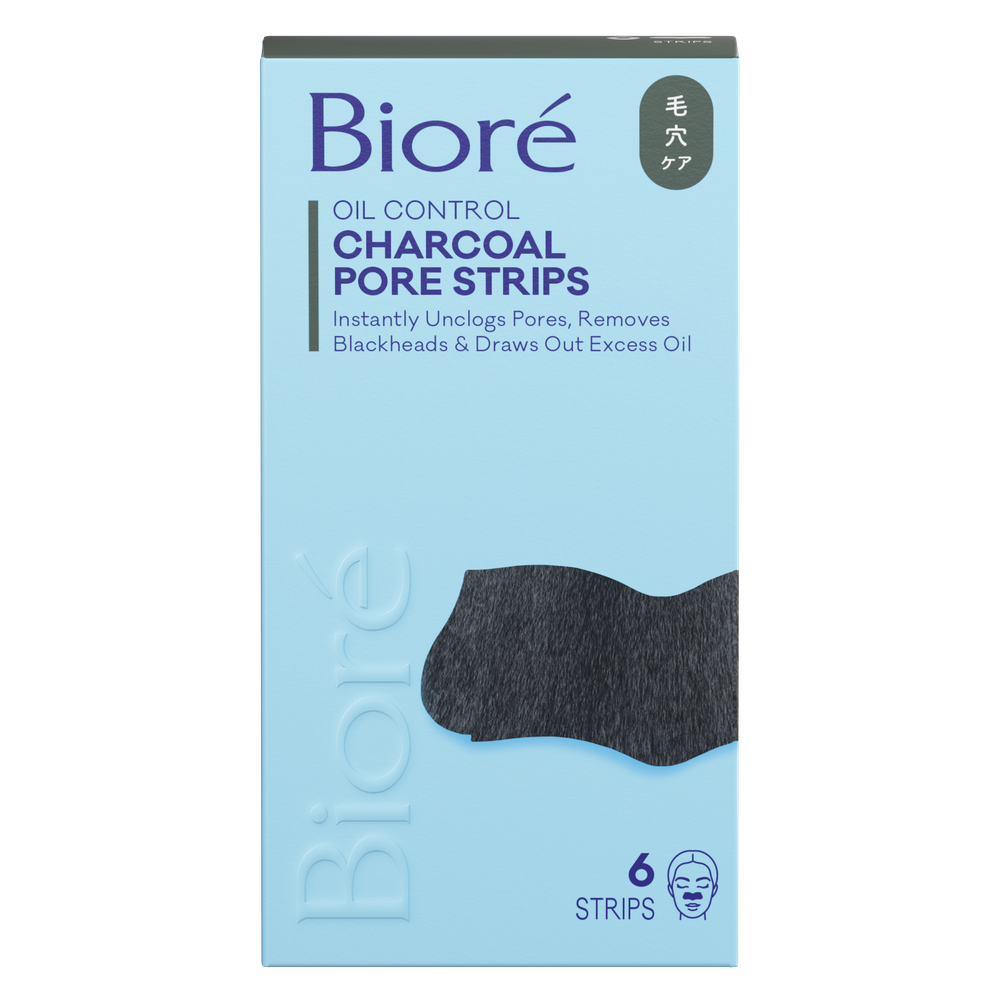 Biore Diep Reinigende Poriestrips met Houtskool Vette Huid 6 stuks