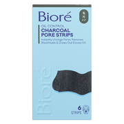 Biore Diep Reinigende Poriestrips met Houtskool Vette Huid 6 stuks
