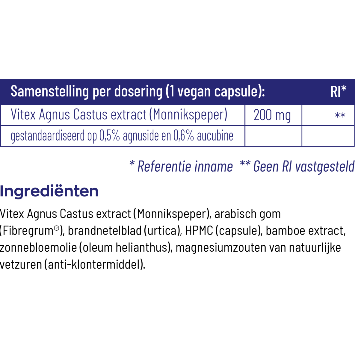 Vitakruid Monnikspeper 200 mg 60 vcaps