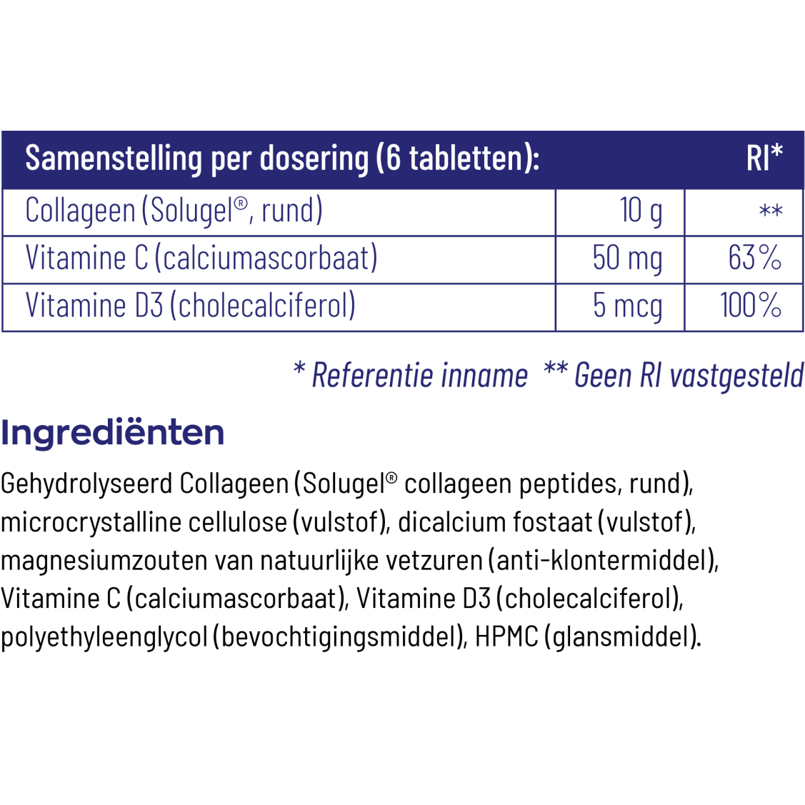 Vitakruid Collageen Solugel 175 tabletten