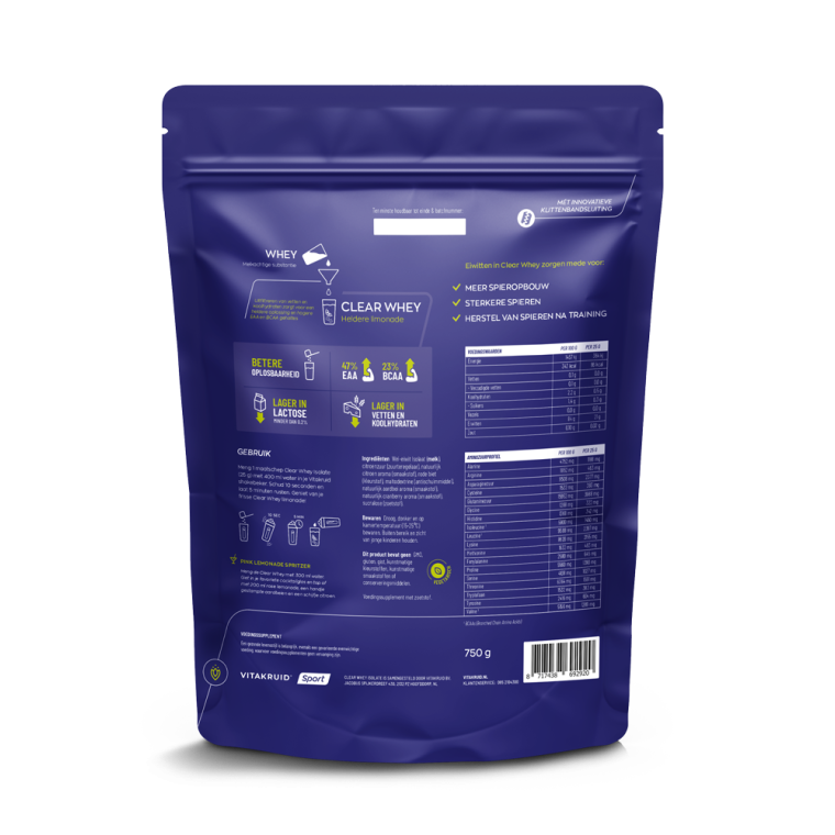 Vitakruid Clear Whey Isolate Pink Lemonade 750 gram