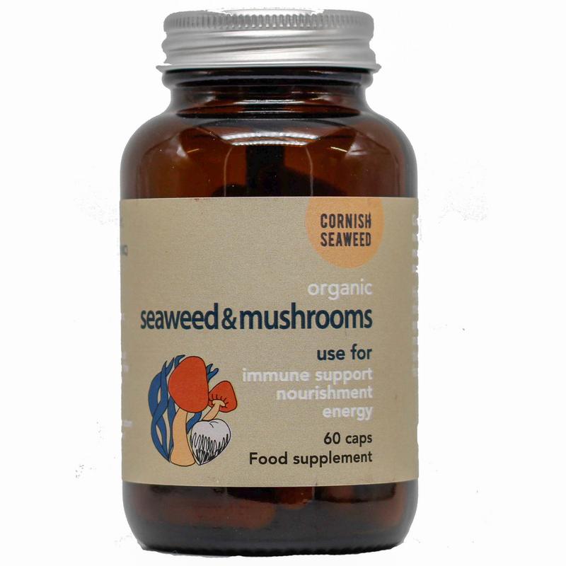 Cornish Seaweed Kelp, lion's mane & shiitake biologisch 60 capsules