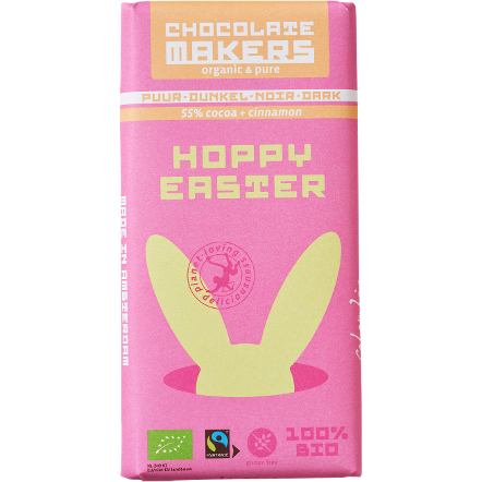 Chocolatemakers Hoppy easter puur biologisch 80 gram