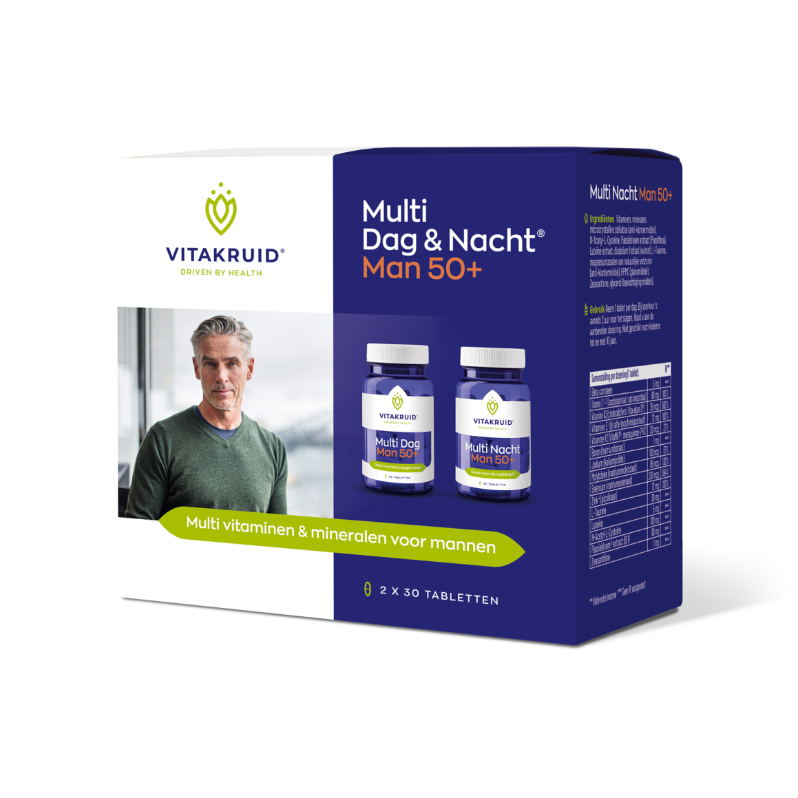 Vitakruid Multi dag & nacht man 50+