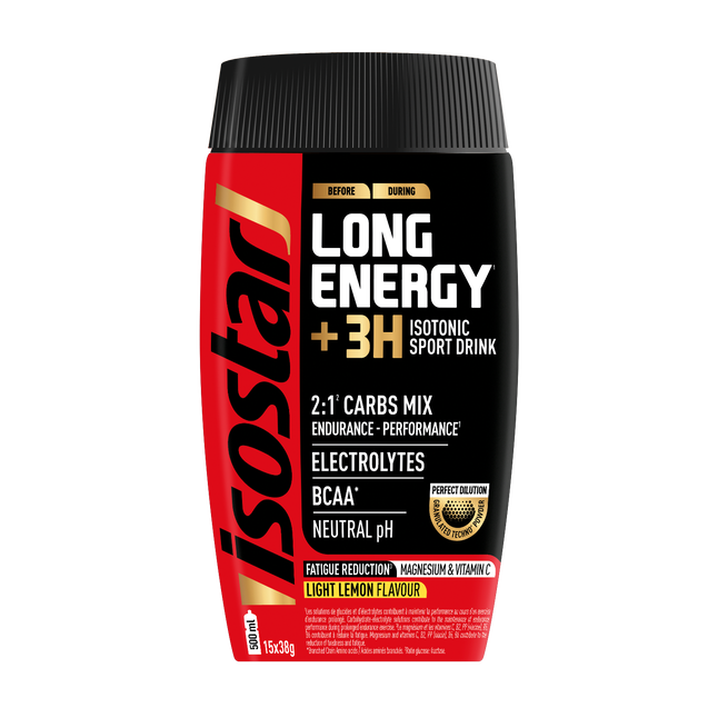 Isostar Long Energy +3H Isotonic Sports Drink Lemon 570 gram