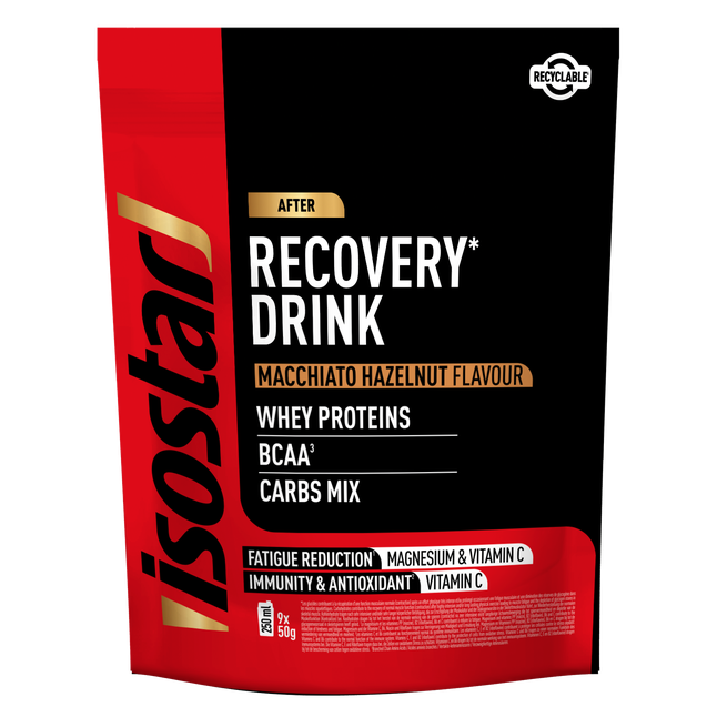Isostar Long Energy +3H Recovery Drink Macchiato Hazelnut 450 gram