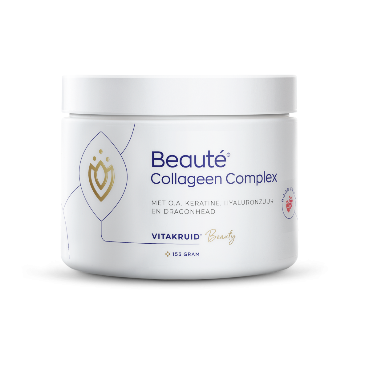 Vitakruid Beaute collageen rood fruit keratine 153 gram