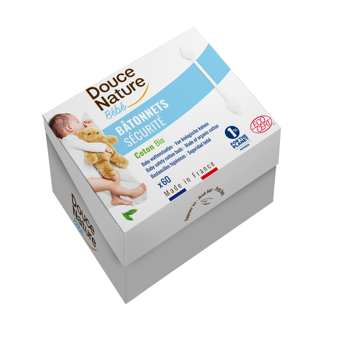 Douce Nature Baby wattenstaafjes 60 stuks