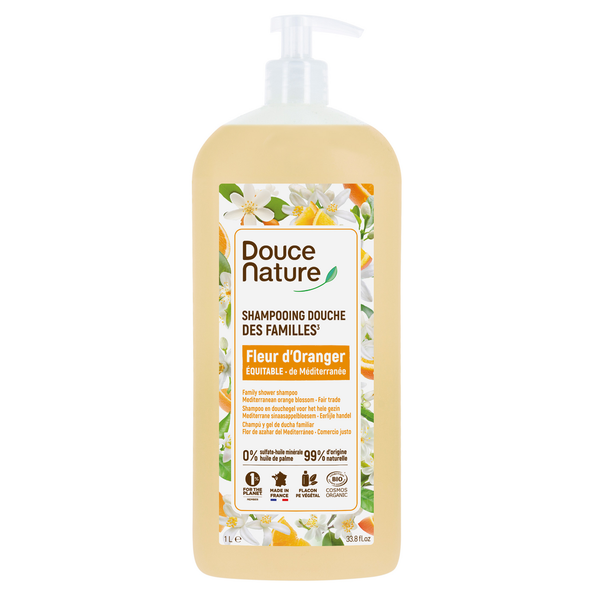 Douce Nature Douchegel & shampoo oranjebloesem 1 liter