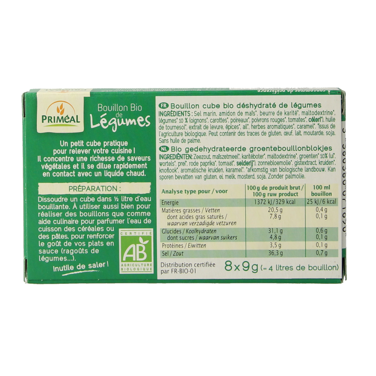 Primeal Groentebouillon blokjes 9 gram 8 stuks