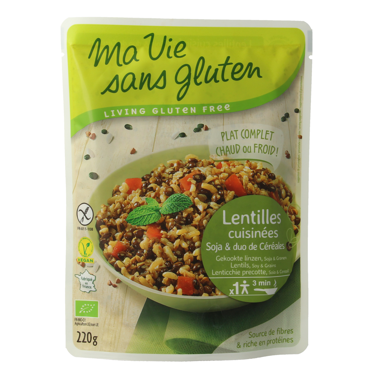 Ma Vie Sans Gluten Gokte linzen soja & granenduo 220 gram