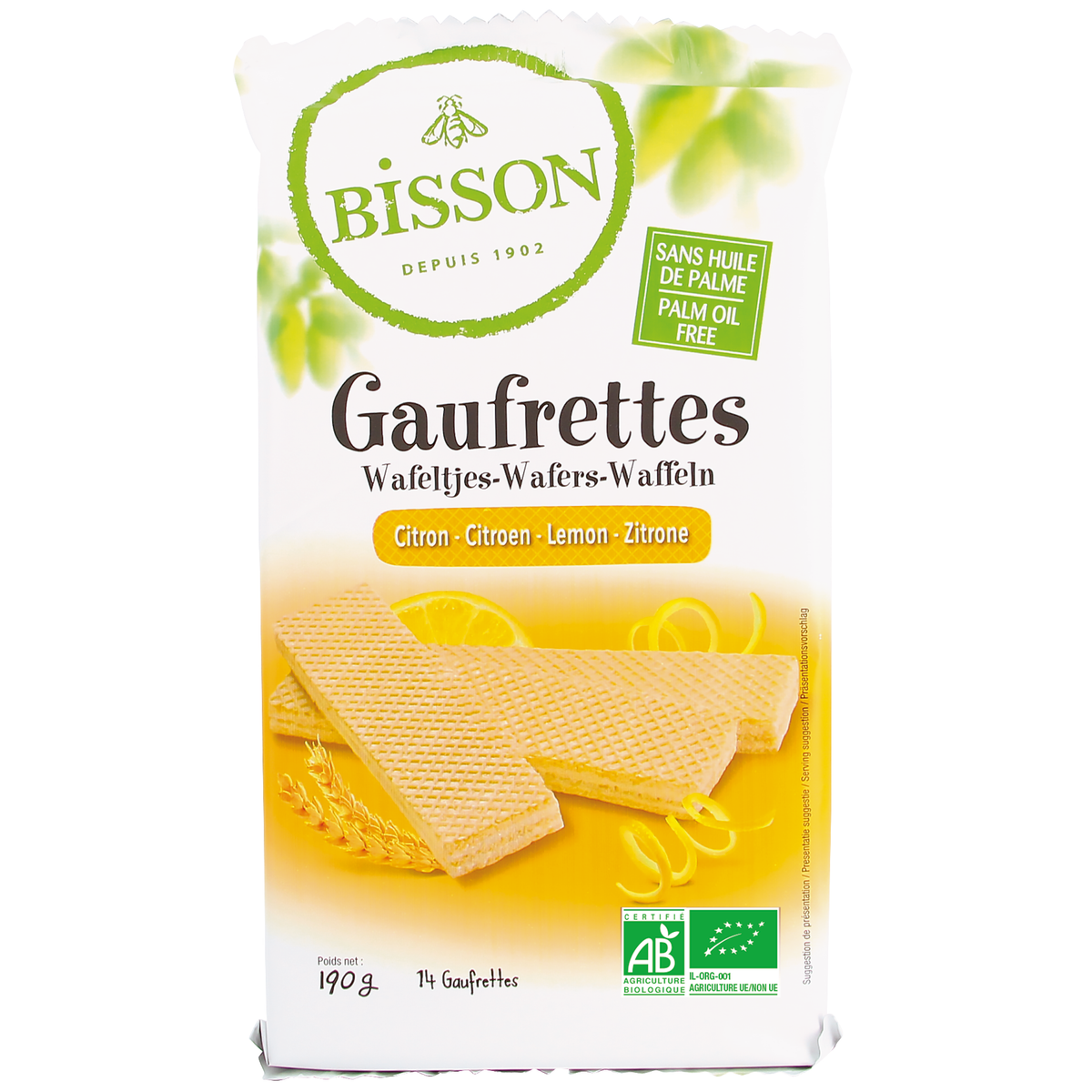 Bisson Wafels citroen 190 gram