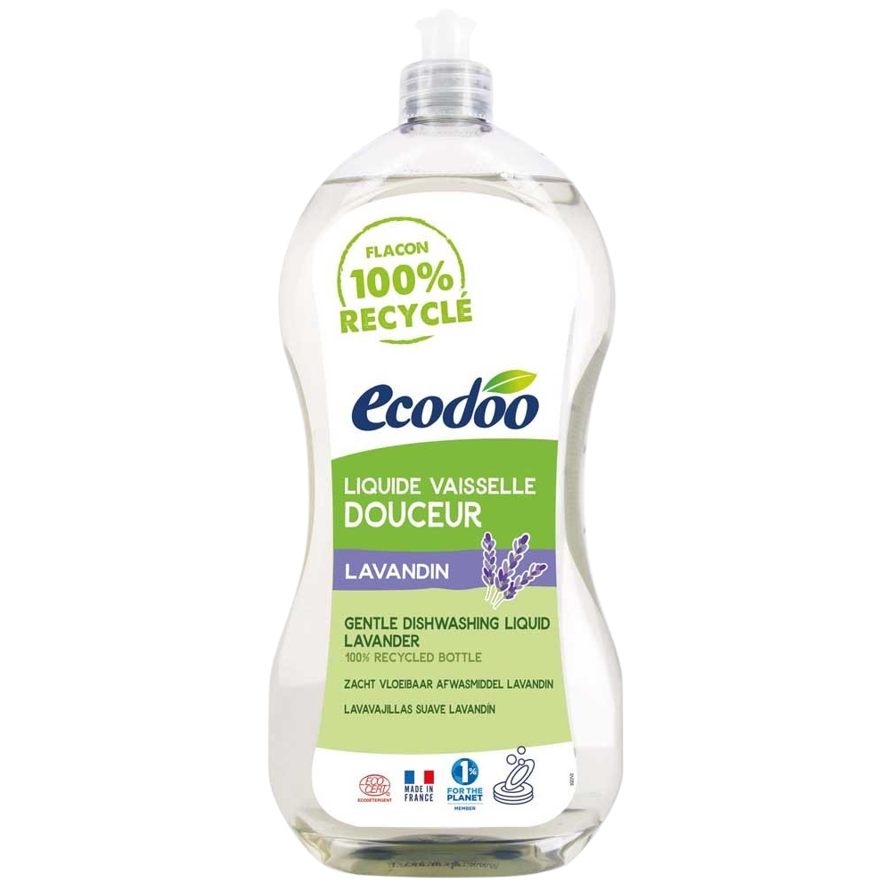 Ecodoo Afwasmiddel vloeibaar zacht lavandin 1 liter