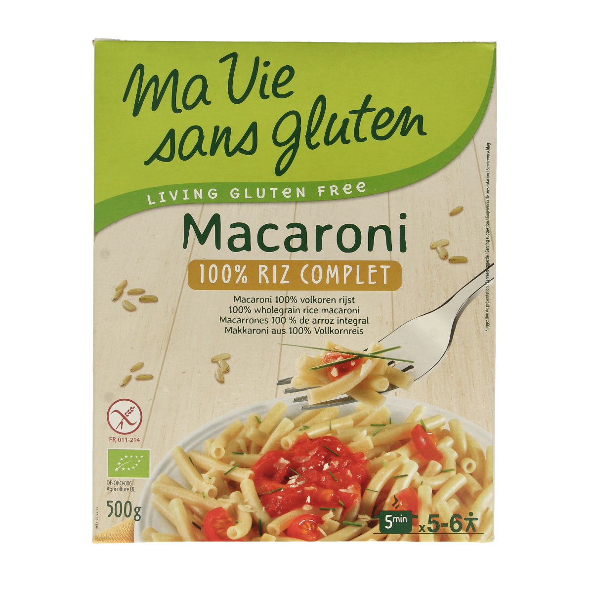 Ma Vie Sans Gluten Macaroni van volkoren rijst 500 gram