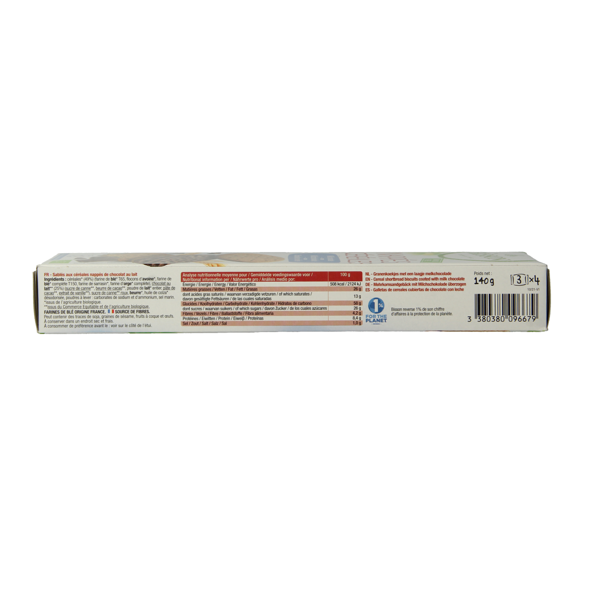 Bisson Melk chocolade frosted granenkoekjes 140 gram