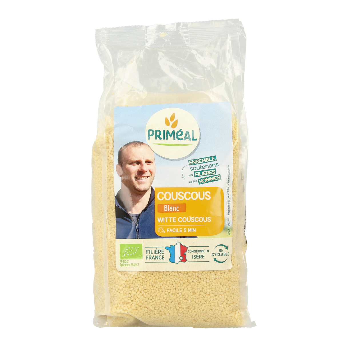 Primeal Couscous wit Frankrijk biologisch 500 gram