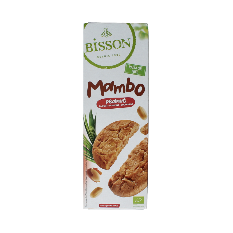 Bisson Mambo koekjes pinda bio 125 gram