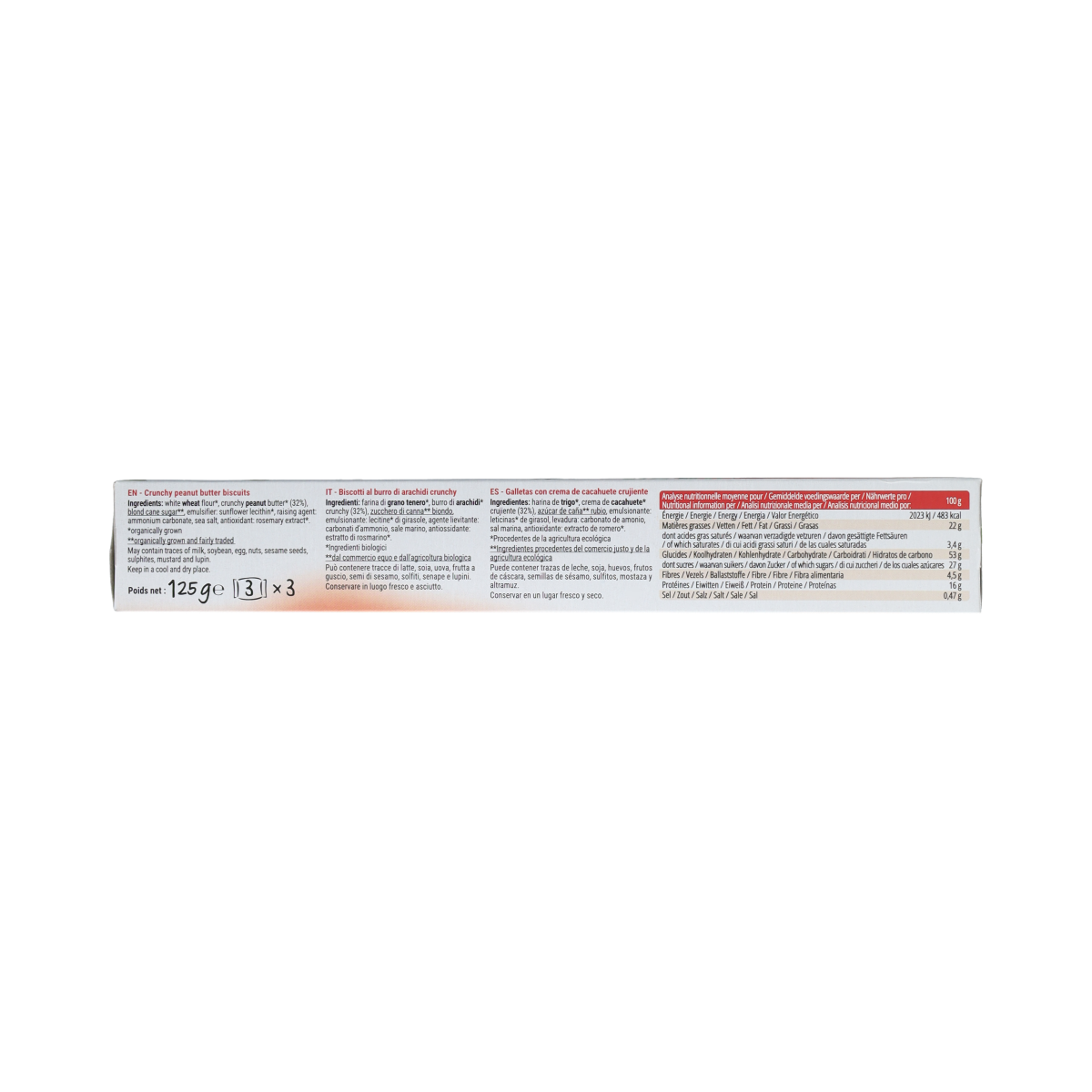 Bisson Mambo koekjes pinda biologisch 125 gram