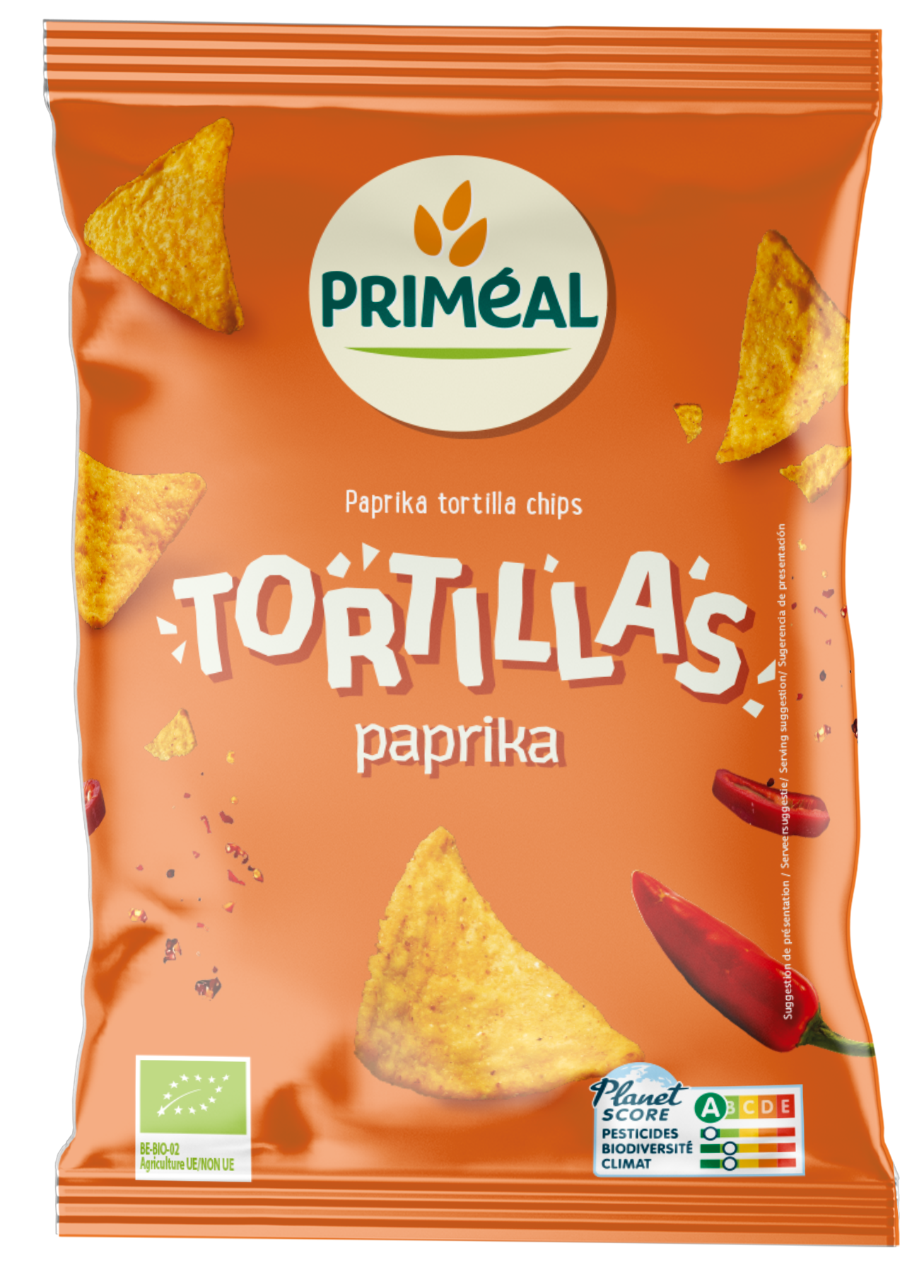 Primeal Paprika tortillas bio 125 gram