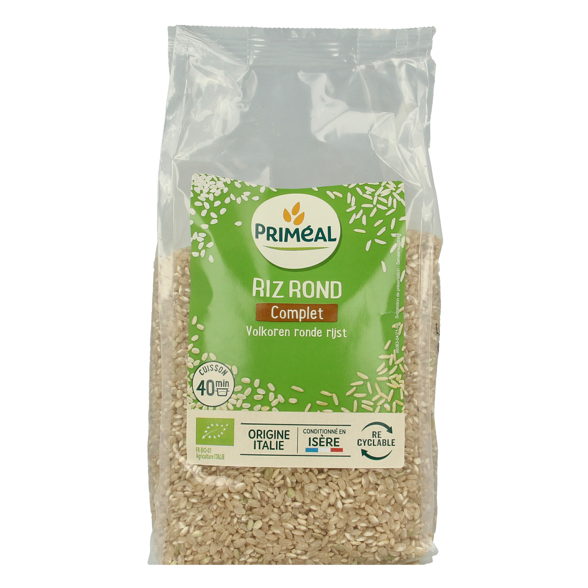 Primeal Volkoren ronde rijst uit Itali? 1 kg