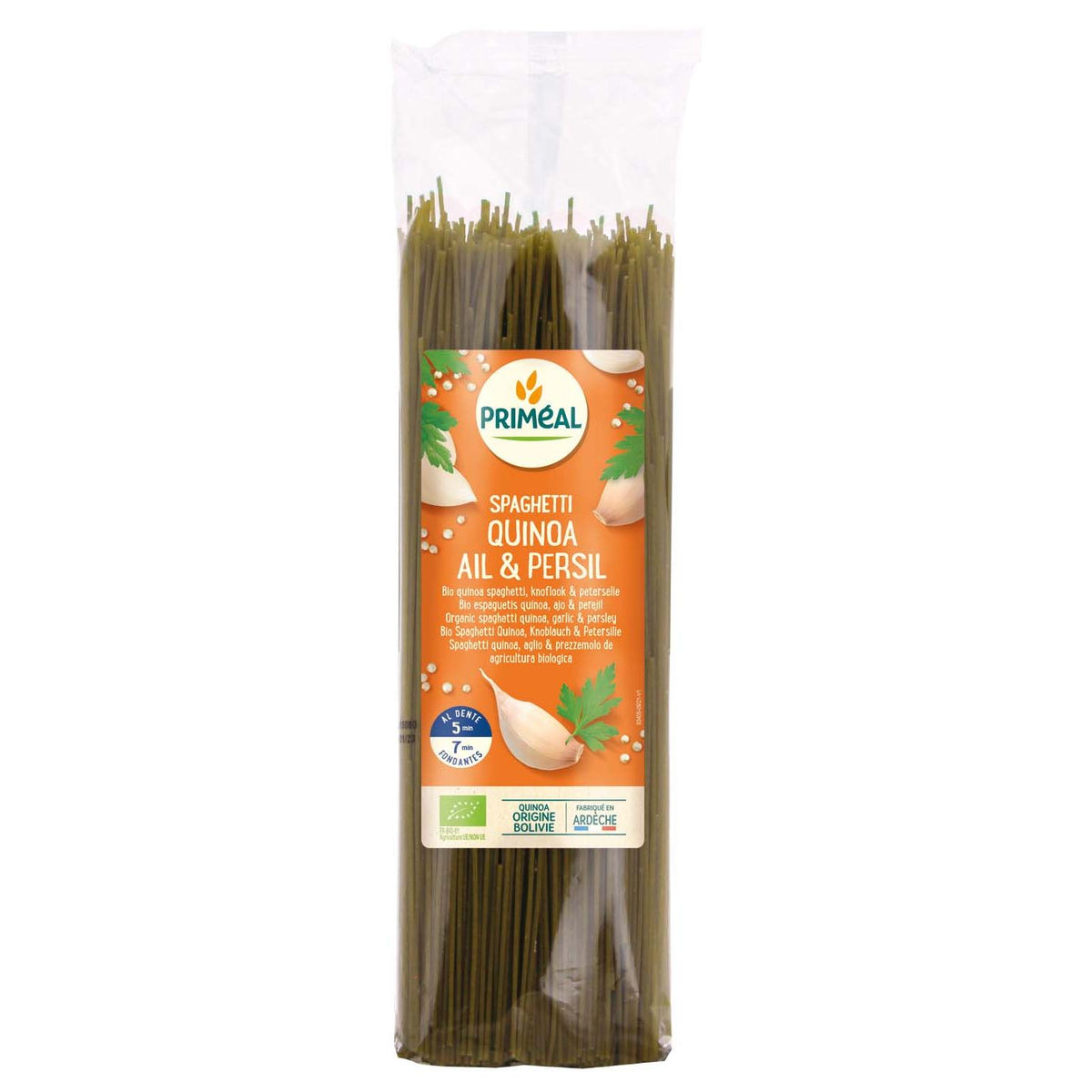 Primeal Spaghetti tarwe quinoa knoflook peterselie 500 gram