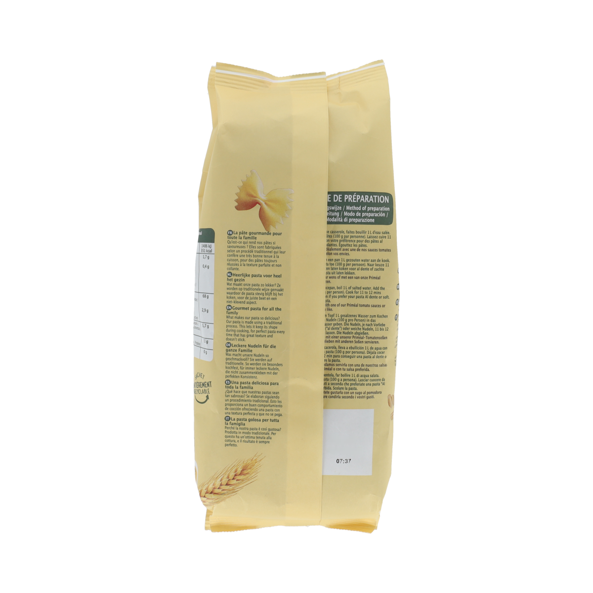 Primeal Halfvolkoren farfalle biologisch 500 gram