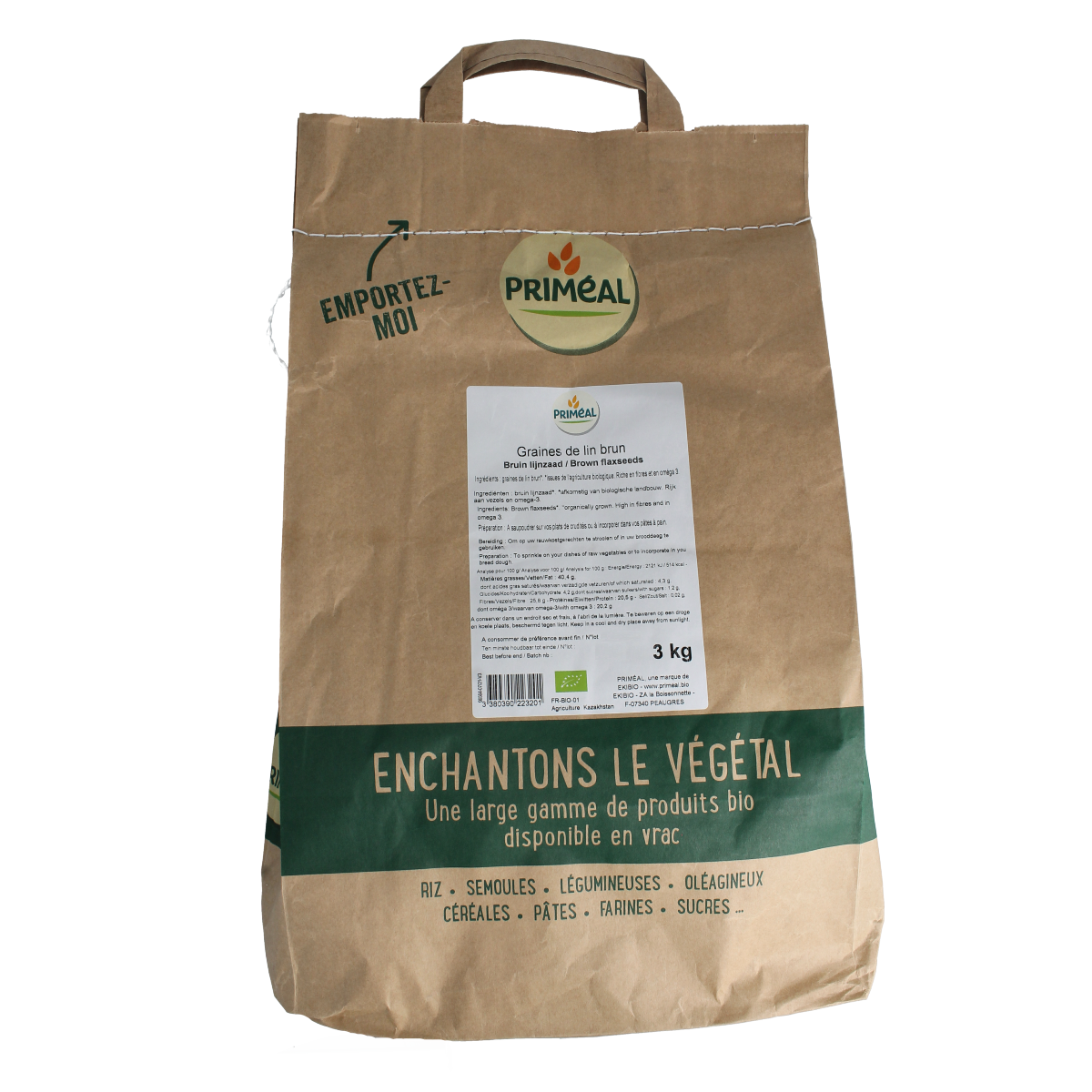 Primeal Bruin lijnzaad 3 kg