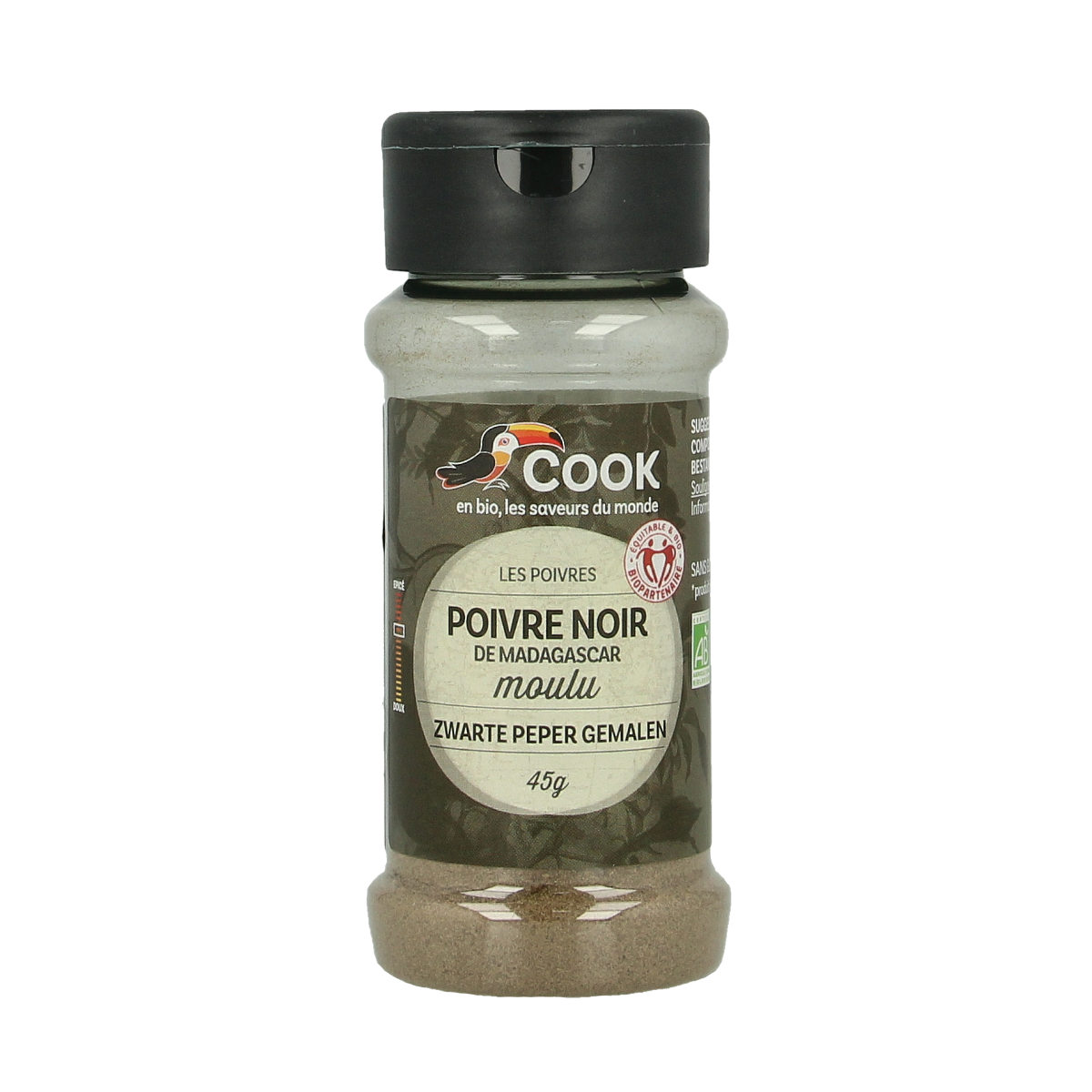 Cook Zwarte peper gemalen 45 gram