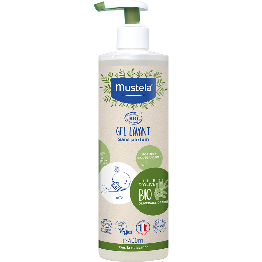 Mustela Bio Baby Wasgel Zonder Parfum 400 ml