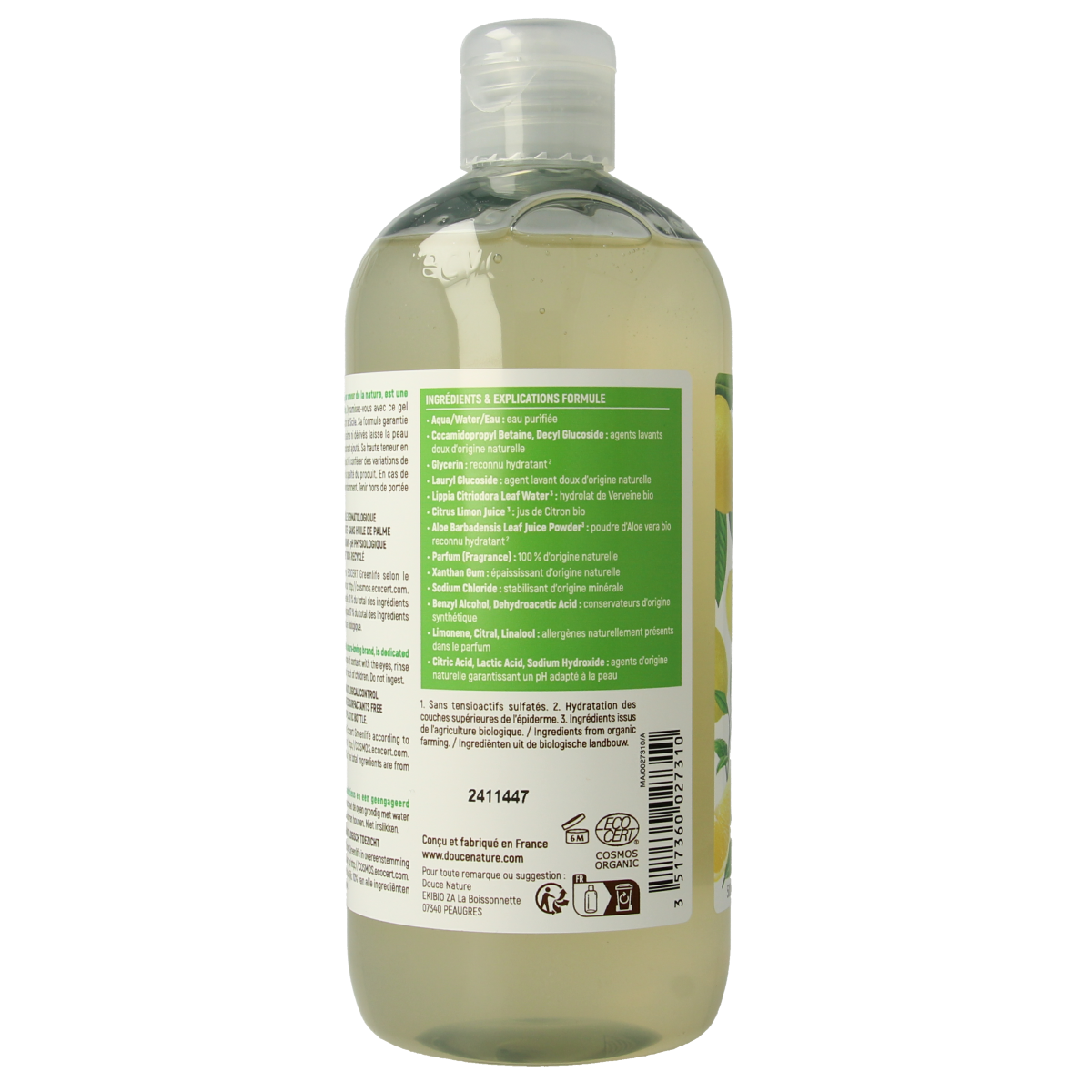 Douce Nature douchegel siciliaanse citroen 500 ml