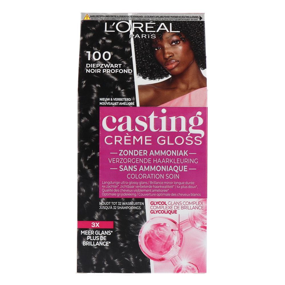 L'Oréal Paris Casting Crème Gloss 100 Diepzwart 180 ml - Loreal