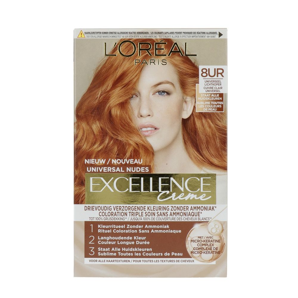L'Oréal Paris Excellence Color 8UR Universeel Licht Koperrood - Loreal