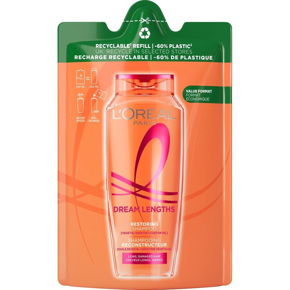 L'Oréal Paris Elvive Dream Lengths Shampoo Navulverpakking 250 ml - Loreal