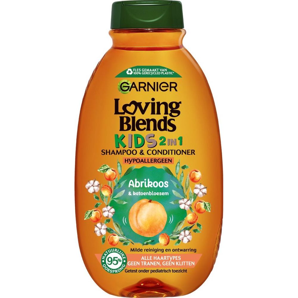 Garnier Loving Blends Kids Abrikoos & Katoenbloesem 2in1 Shampoo & Conditioner 250 ml