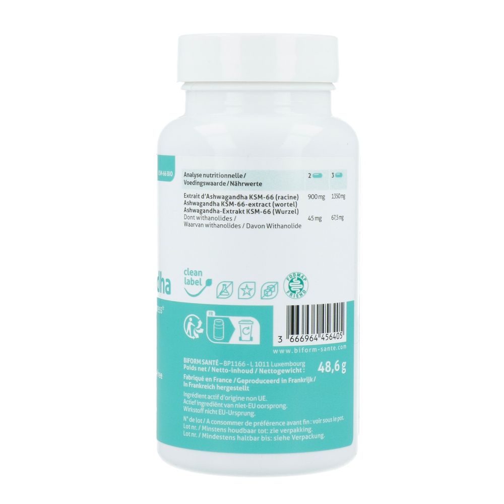 Biform Ashwagandha KSM-66 biologisch 90 capsules