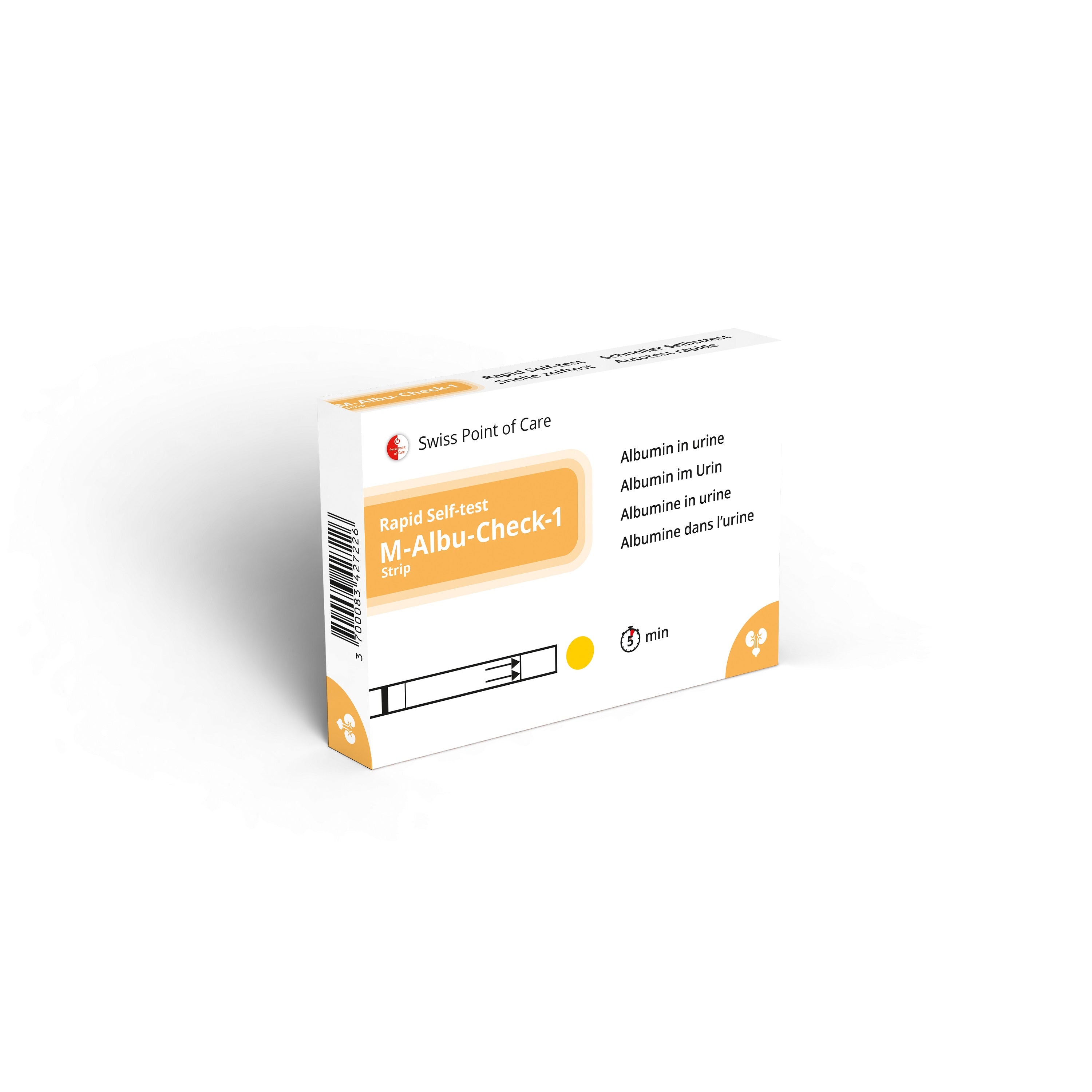 Swiss Point of Care of Care Zelftest m-albu-check