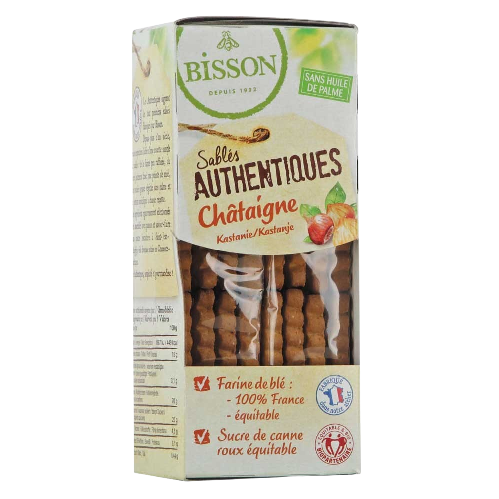 Bisson Zandkoekjes kastanje authentiek 180 gram