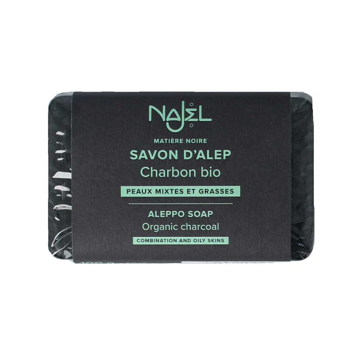 Najel Aleppo olijfzeep met charcoal 100 gram