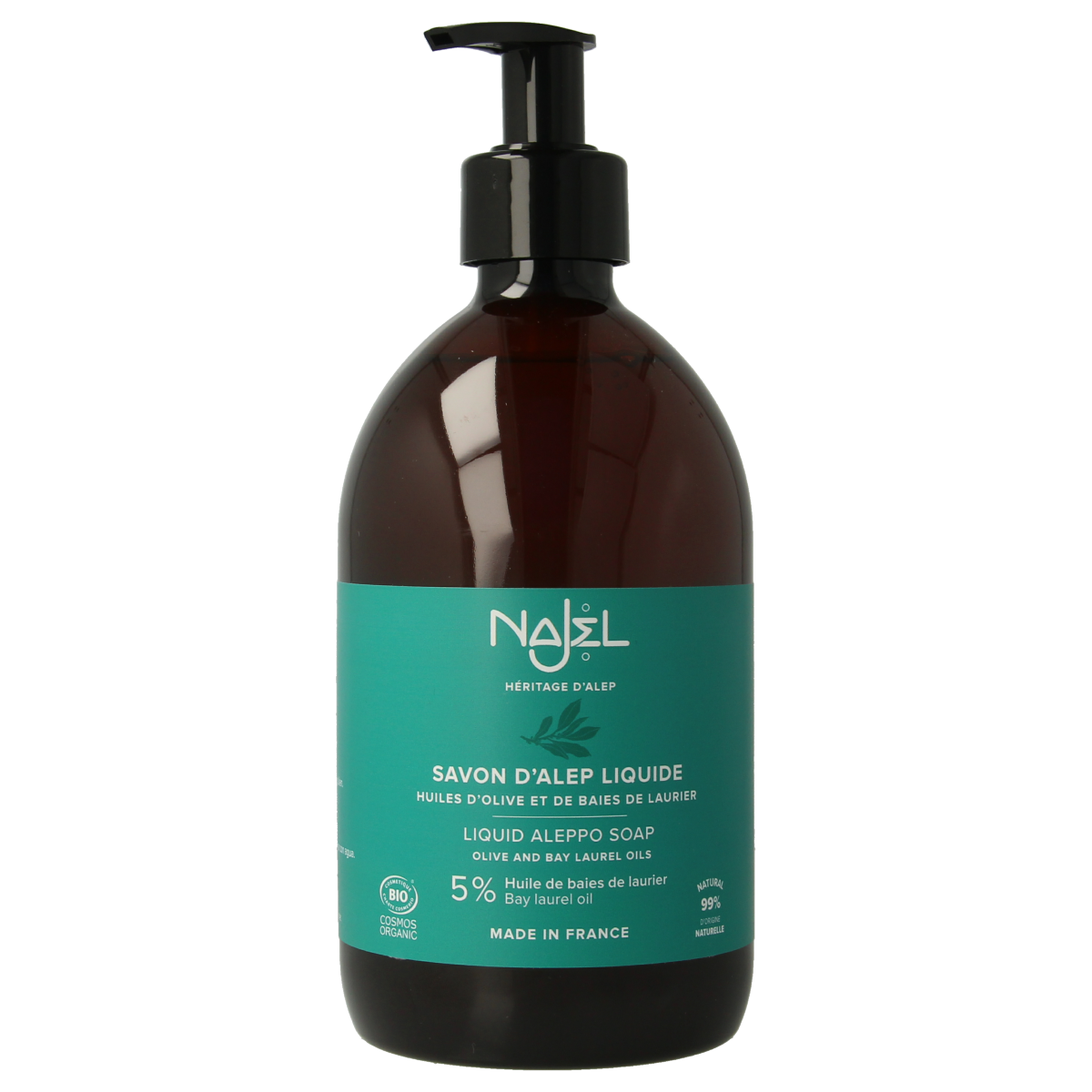 Najel Aleppo zeep vloeibaar pompflacon 500 ml