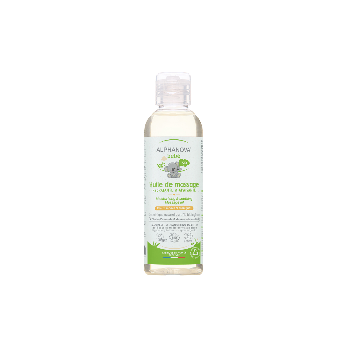 Alphanova massage olie biologisch 100 ml